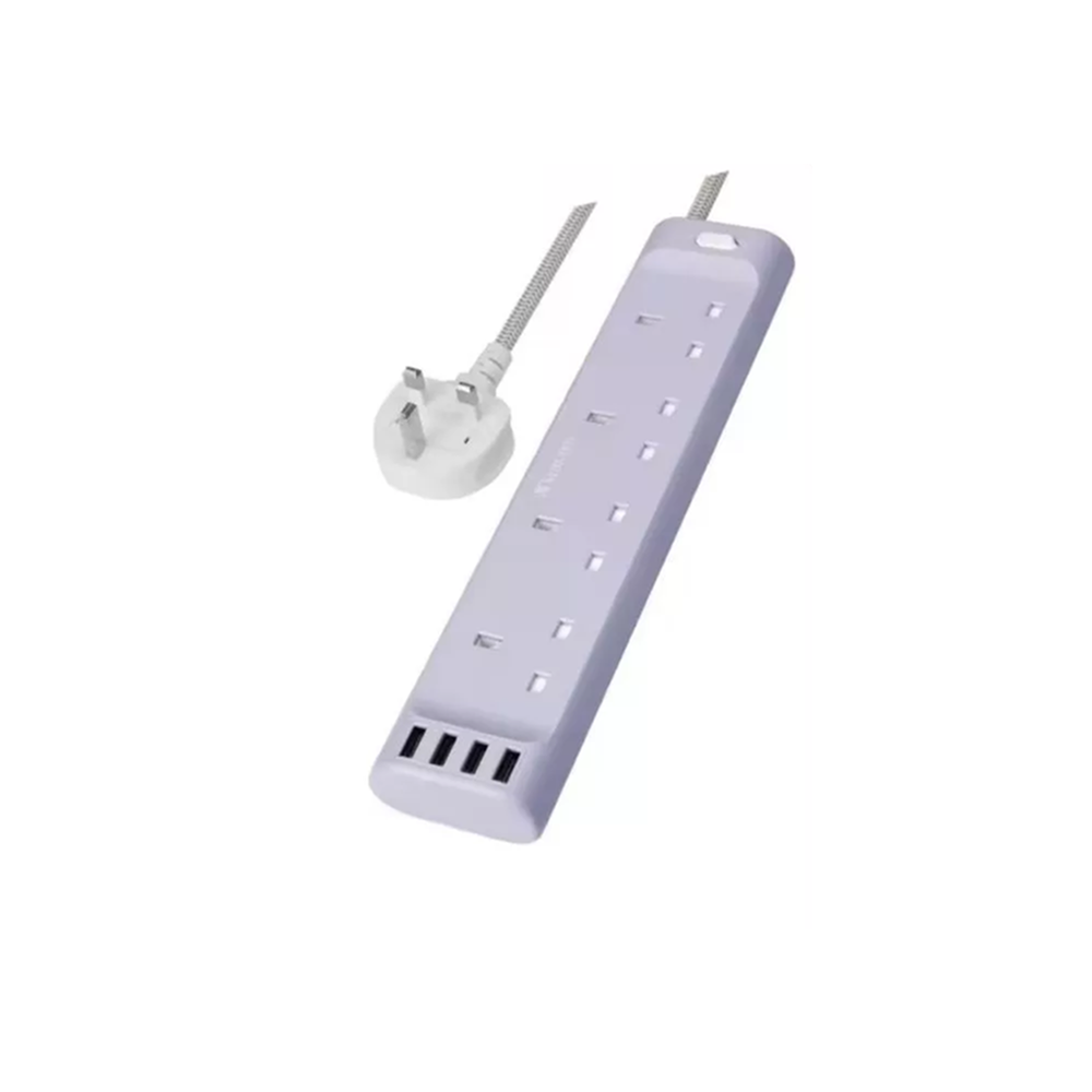 Verbatim Power Strip 4 Outlets with 4 USB-A