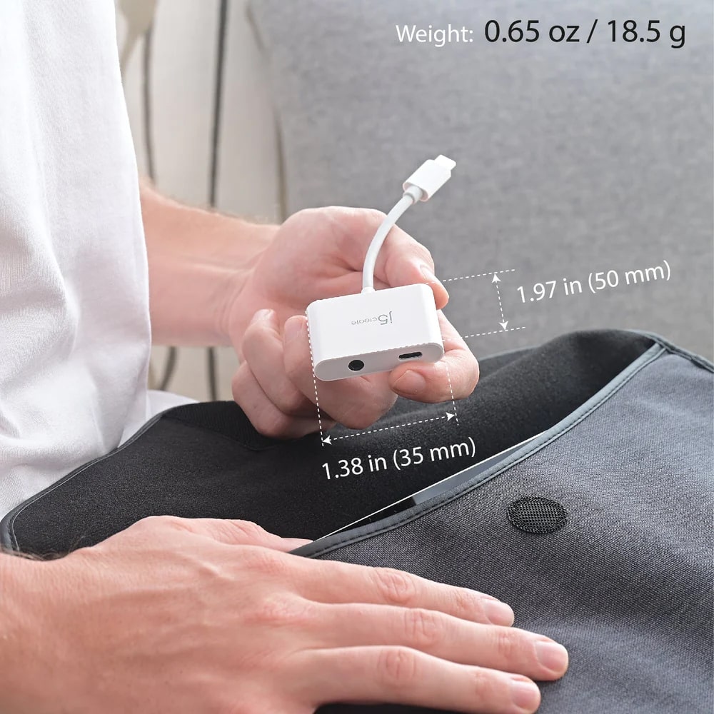 J5Create USB-C to 3.5mm Audio Adapter with Power Delivery (JCA122)