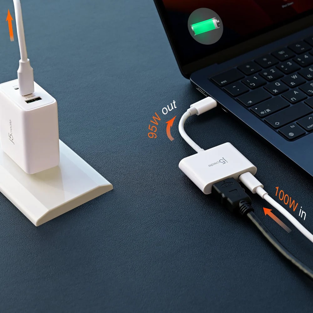 J5create USB-C to 4K HDMI™ Adapter with Power Delivery (JCA152)