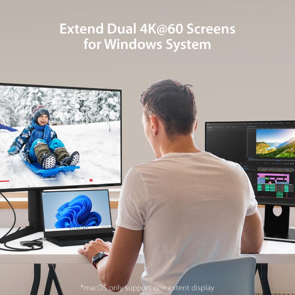 J5create 8K USB-C to Dual HDMI™ Display Adapter (JCA465)