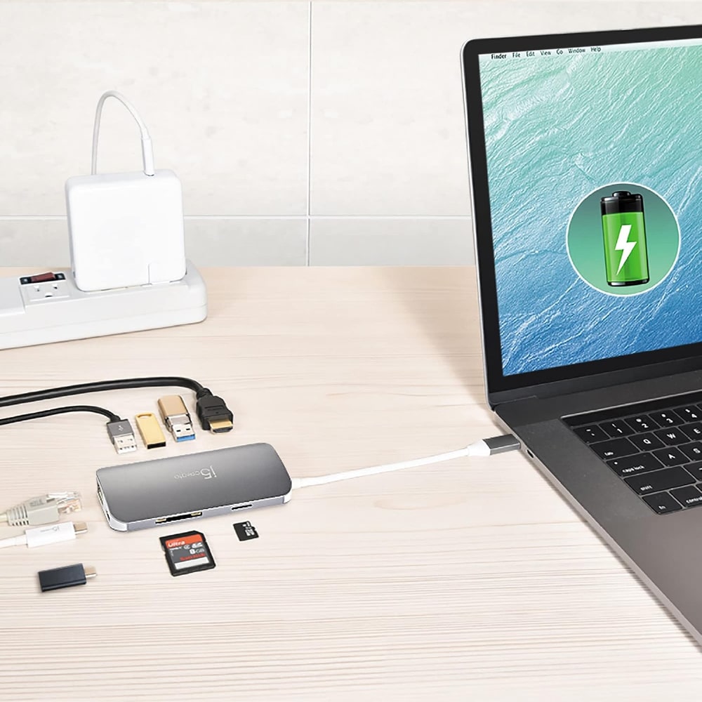 J5create USB-C 9-in-1 4K HDMI™ Multi-Port Hub with PD 100W (JCD383)