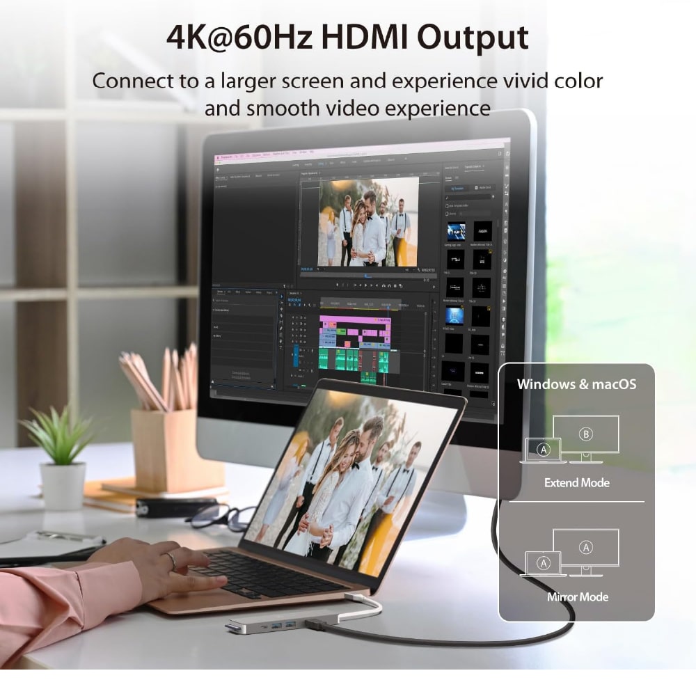 J5create USB-C 7-in-1 4K HDMI™ Multi-Port Hub (JCD390)
