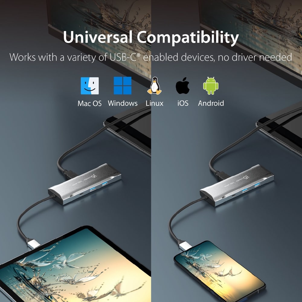 J5create USB-C 9-in-1 4K60 HDMI™ 10Gbps Travel Dock (JCD393)