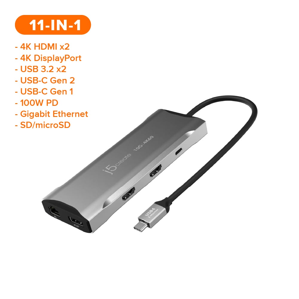 j5create  USB-C to 4-Port HDMI Multi-Monitor Adapter