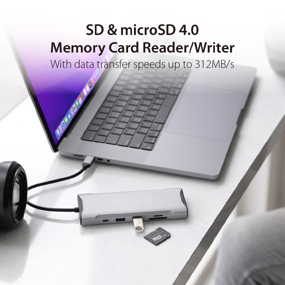 J5create 4K60 Elite USB-C 11-in-1 Triple-Monitor 10Gbps Mini Dock (JCD397)