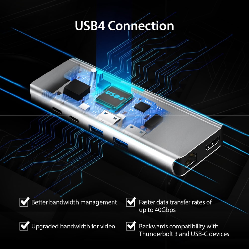 J5create USB4 6-in-1 8K HDMI™ Multi-Port Hub (JCD403)
