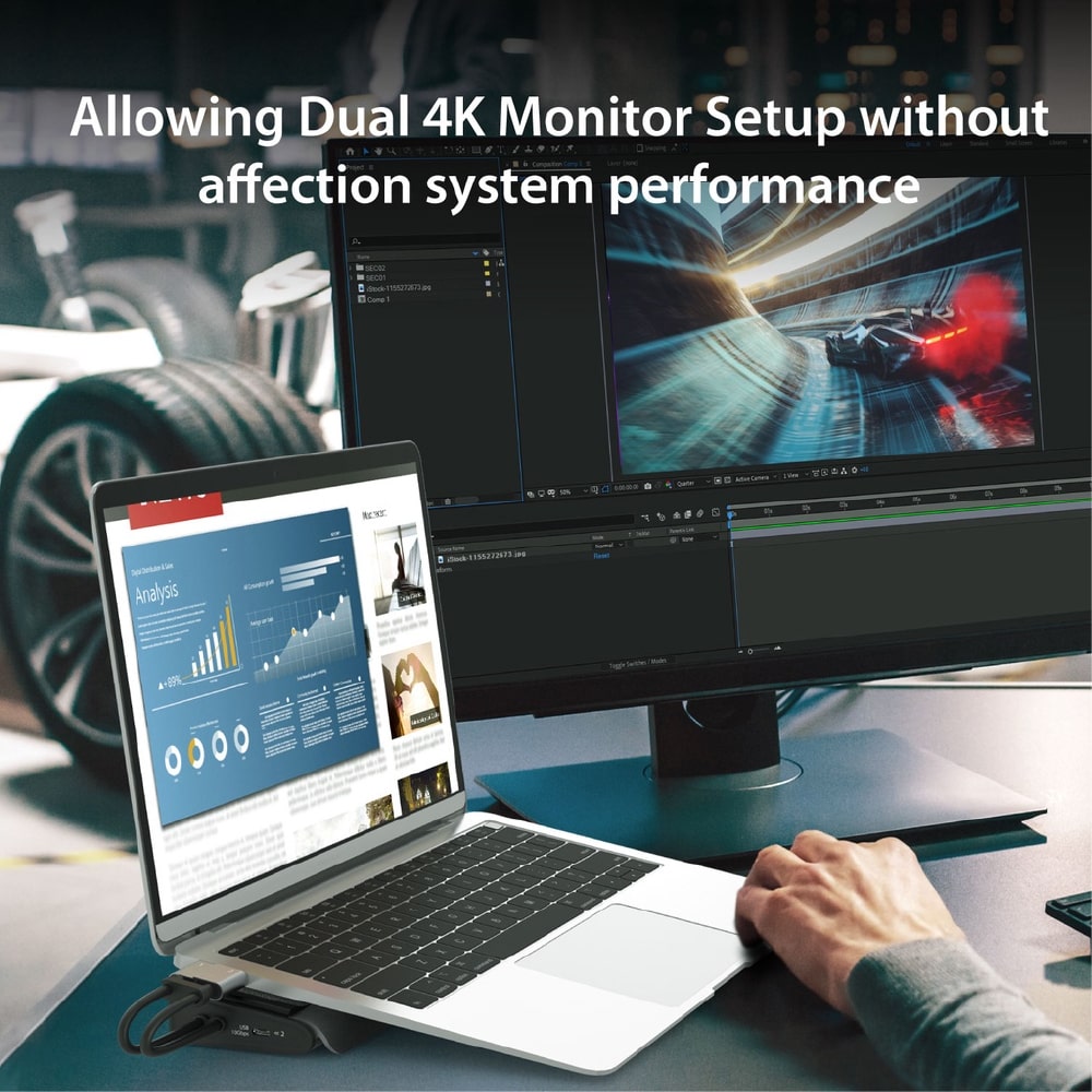 J5create M.2 NVMe USB-C Gen 2 12-in-1 Dual 4K Docking Station (JCD522)