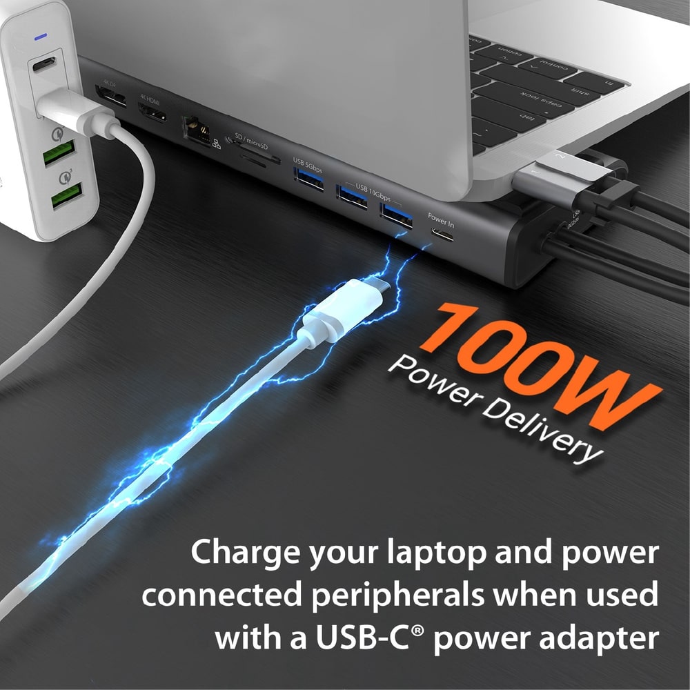 J5create M.2 NVMe USB-C Gen 2 12-in-1 Dual 4K Docking Station (JCD522)