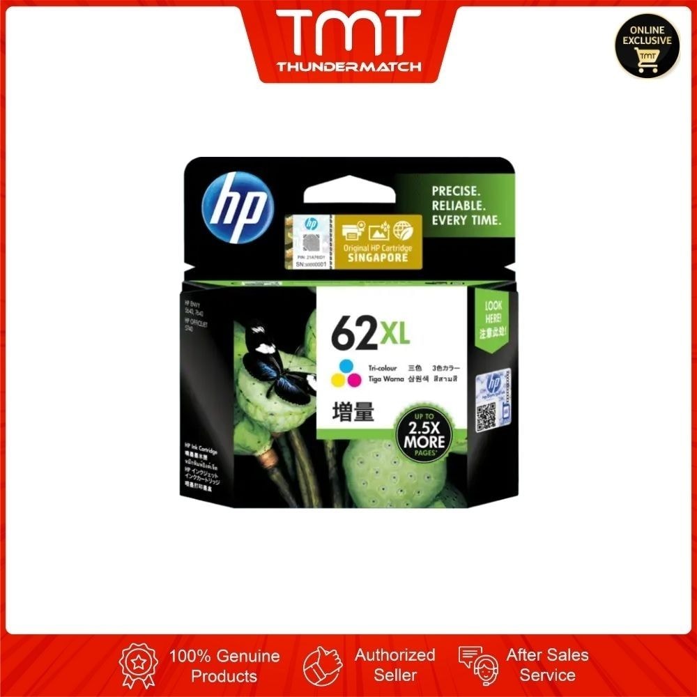 HP 62XL High Yield Tri-color Original Ink Cartridge (C2P07AA)