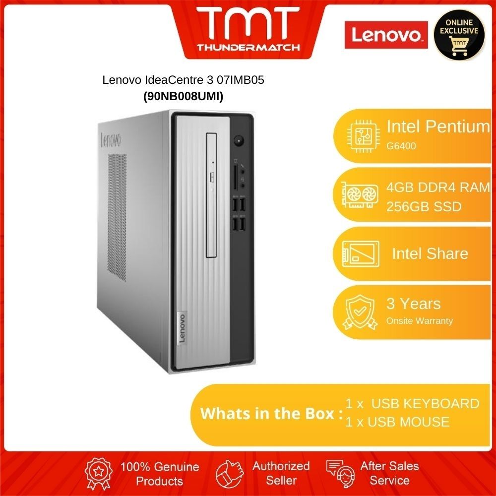 Lenovo IdeaCentre 3 07IMB05 90NB008UMI PC Desktop | Pentium G6400