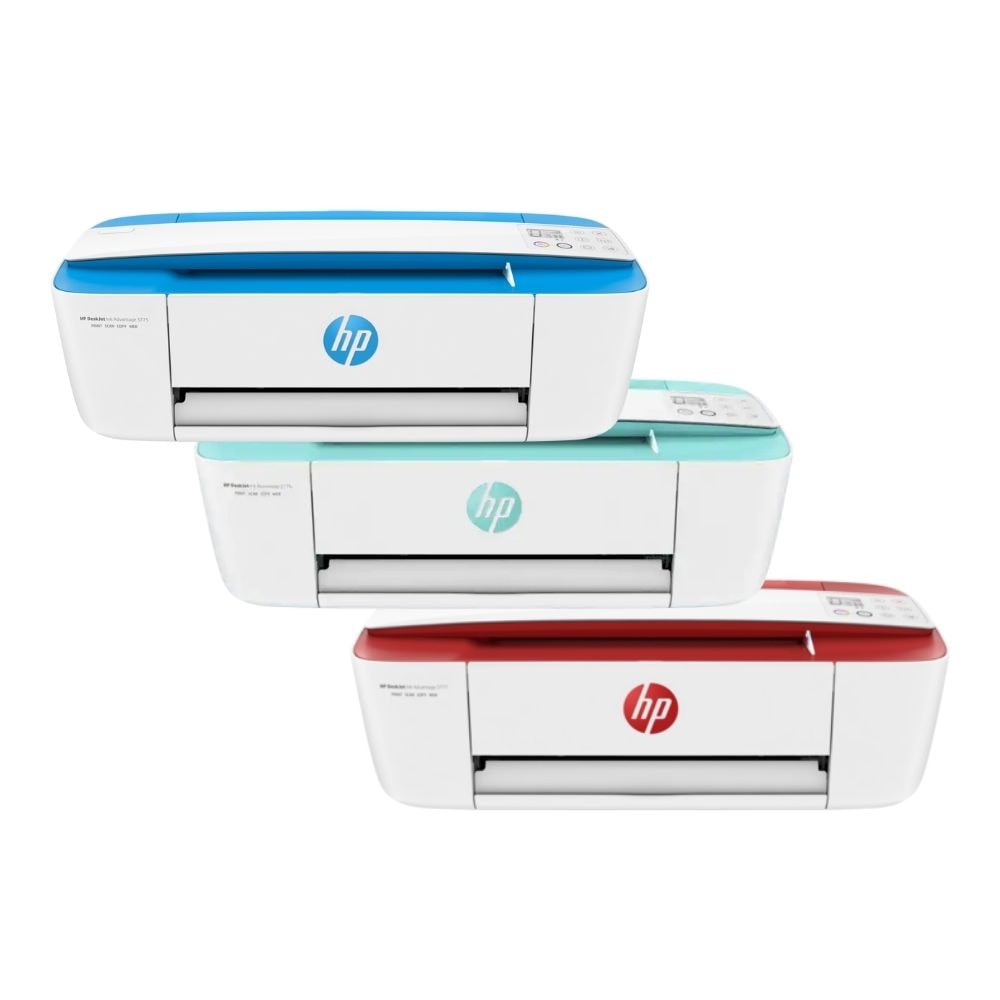 HP Deskjet Ink Advantage 3 in 1 Printer | 3775 Blue / 3776 Green / 3777 Red | Print,Scan,Copy,WiFi | 3 Years Warranty