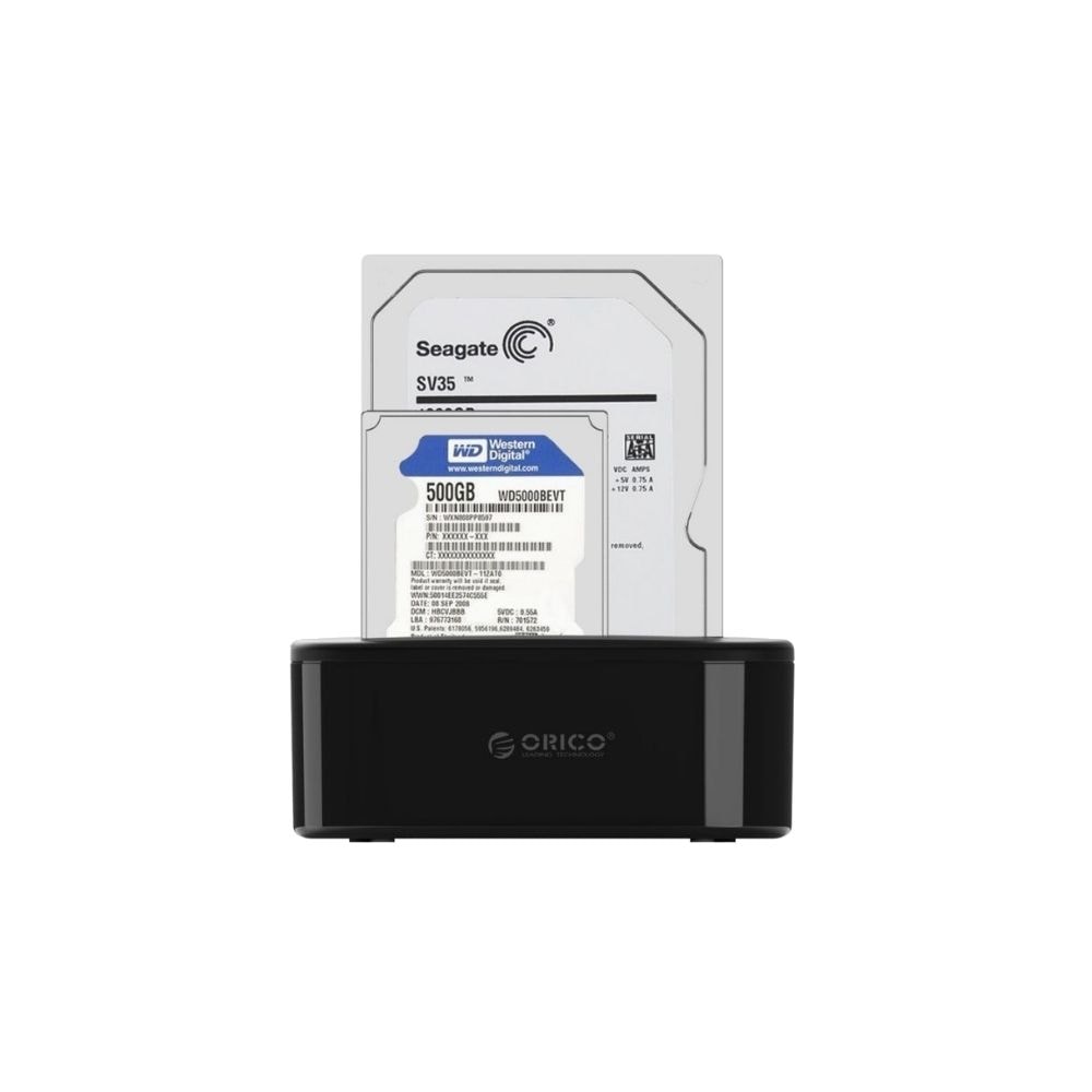 Orico 6218US3 1-Bay SATA USB3.0 Hard Disk HDD Docking Station | Support 2.5"/3.5" | BLACK