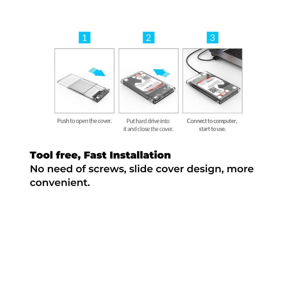 Orico 2139C3-G2 2.5" SATA USB 3.1 Type-C Hard Disk Enclosure
