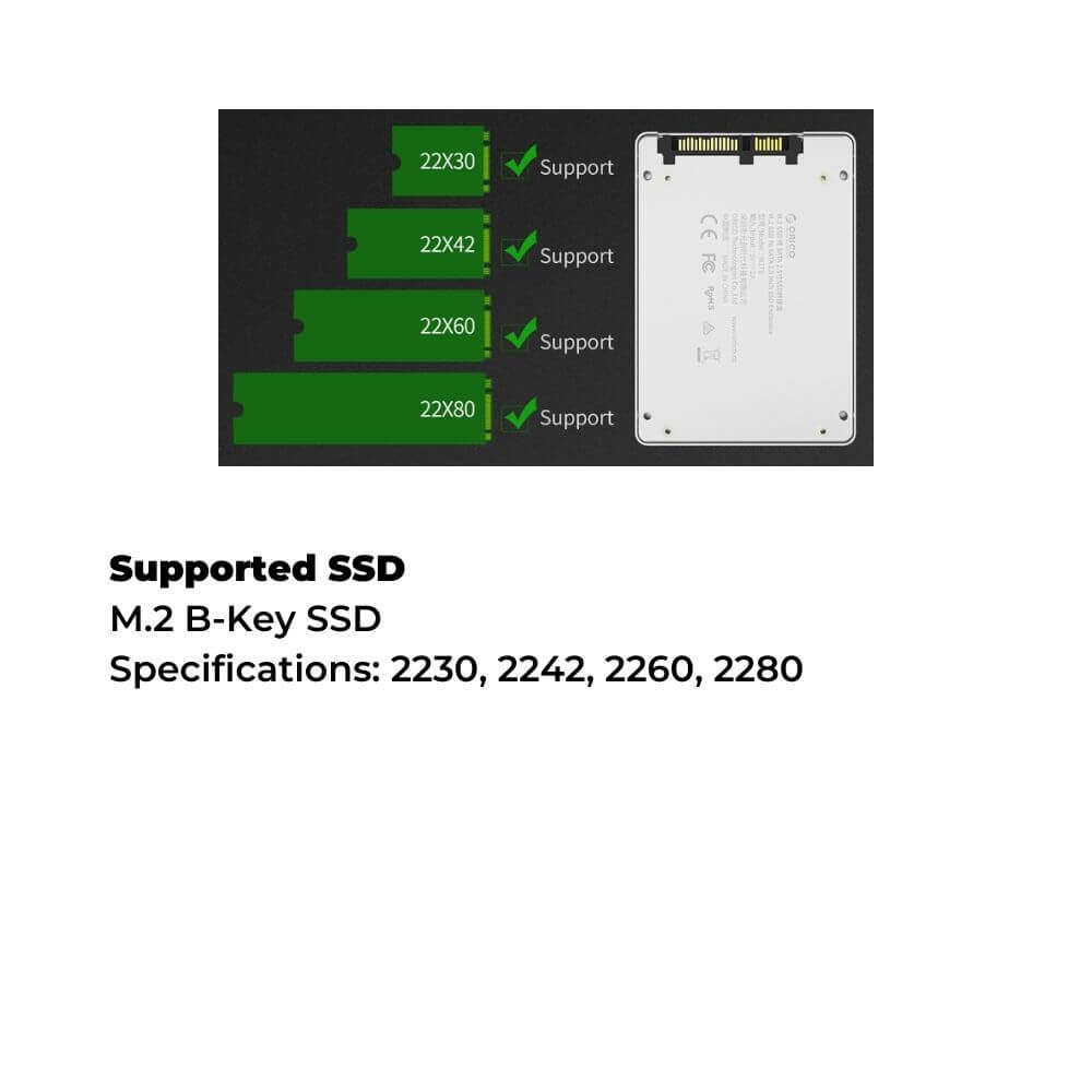 Orico M2TS M.2 SATA to 2.5" SATA Converter SSD Enclosure