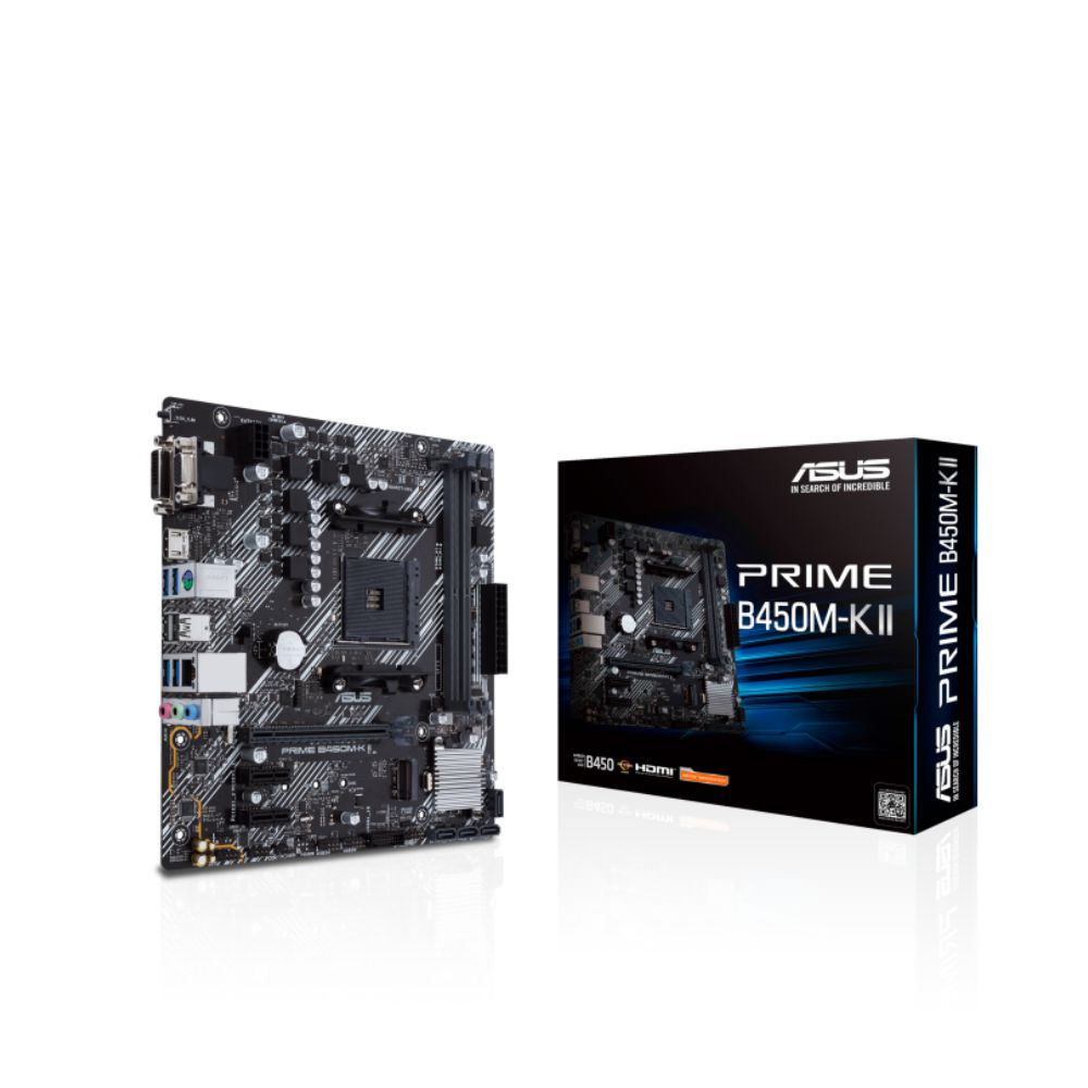 Asus AMD AM4 B450 PRIME B450M-K II mATX Motherboard