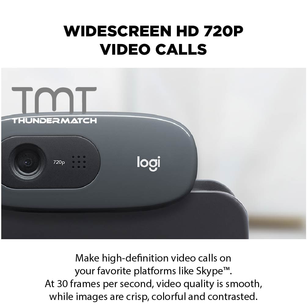 Logitech C270 HD 720p Webcam with Built-in Mic