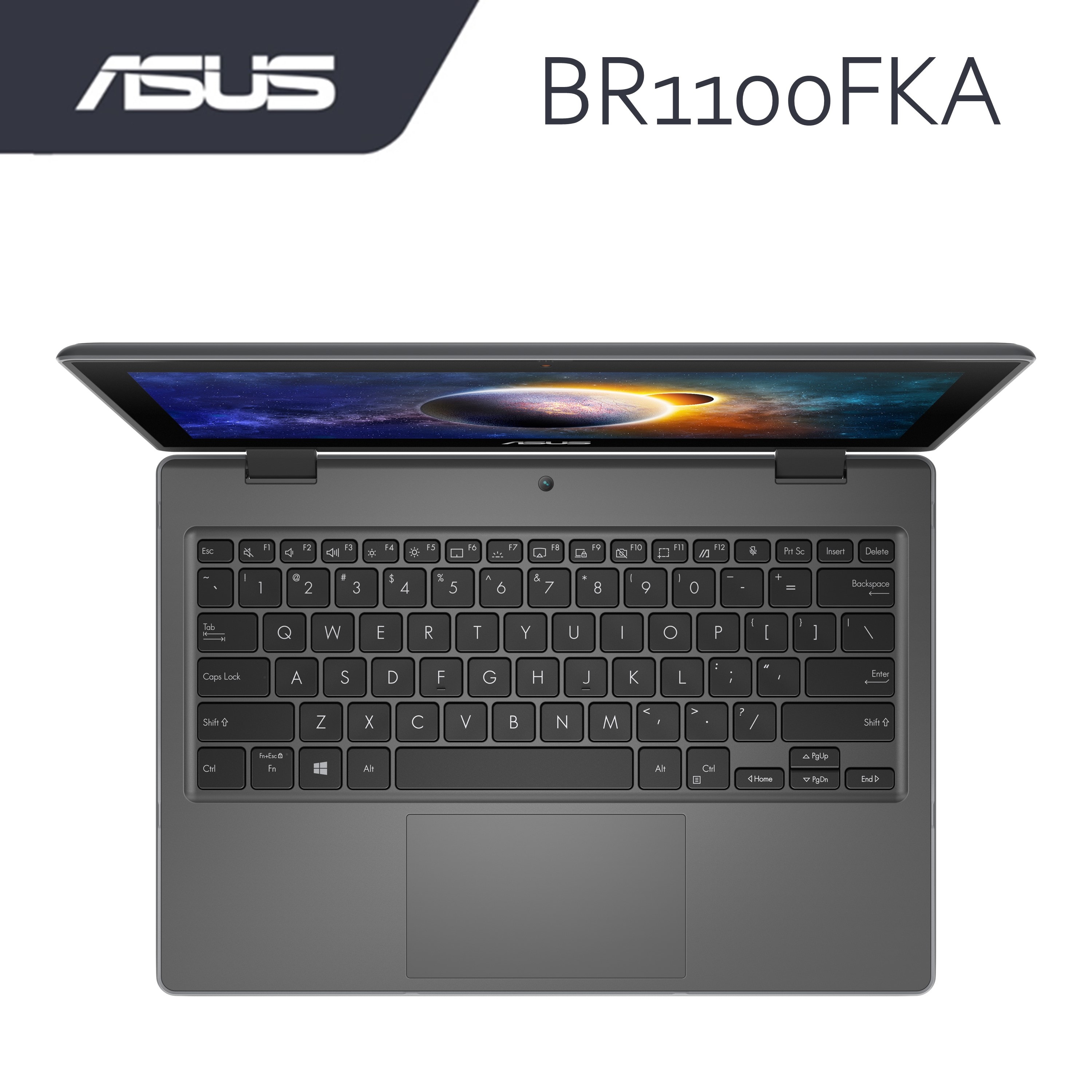 Asus 2-in-1 Laptop BR1100FK-ABP0423R Dark Grey | Intel Celeron N4500 | 4GB RAM 128GB eMMC | 11.6" HD Touch+Pen | W10 Pro