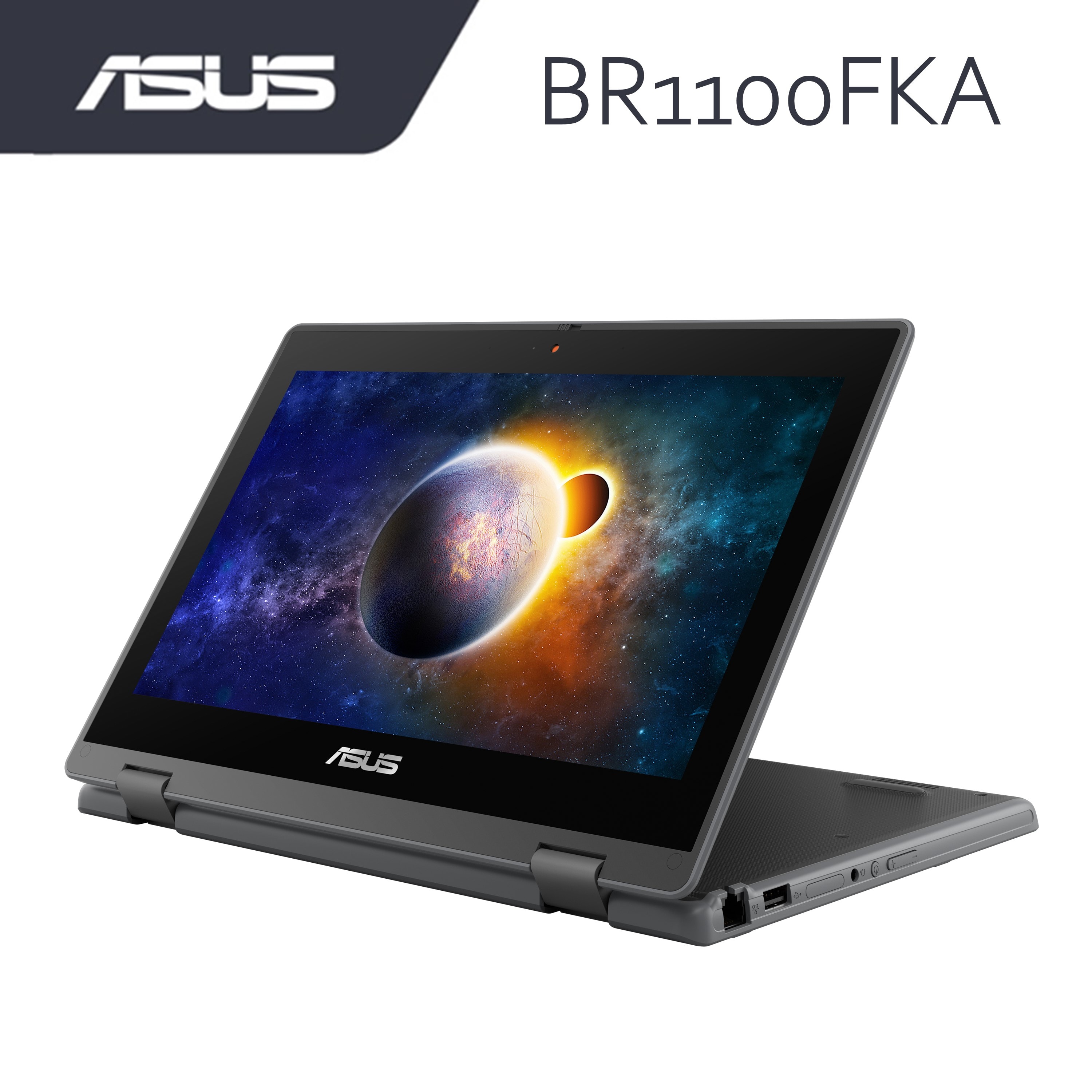 Asus 2-in-1 Laptop BR1100FK-ABP0423R Dark Grey | Intel Celeron N4500 | 4GB RAM 128GB eMMC | 11.6" HD Touch+Pen | W10 Pro