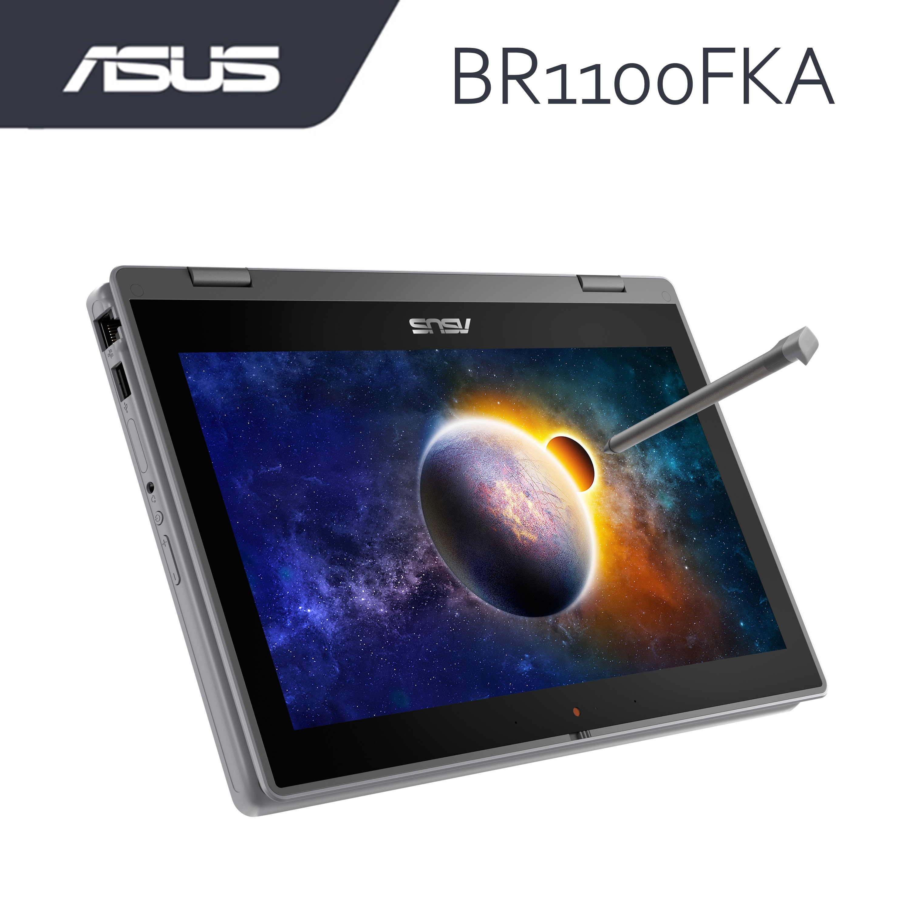 Asus 2-in-1 Laptop BR1100FK-ABP0423R Dark Grey | Intel Celeron N4500 | 4GB RAM 128GB eMMC | 11.6" HD Touch+Pen | W10 Pro
